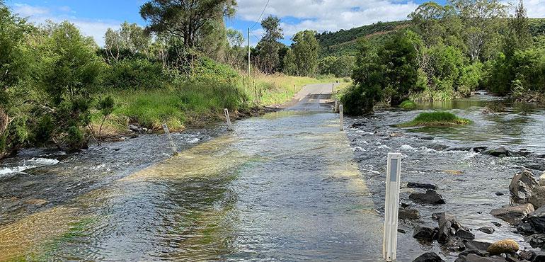 Flooding in Black Duck Creek, 2022. (16 April 2022, Kerry Raymond)