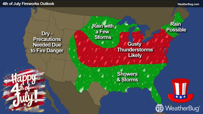 4th of July Fireworks Outlook