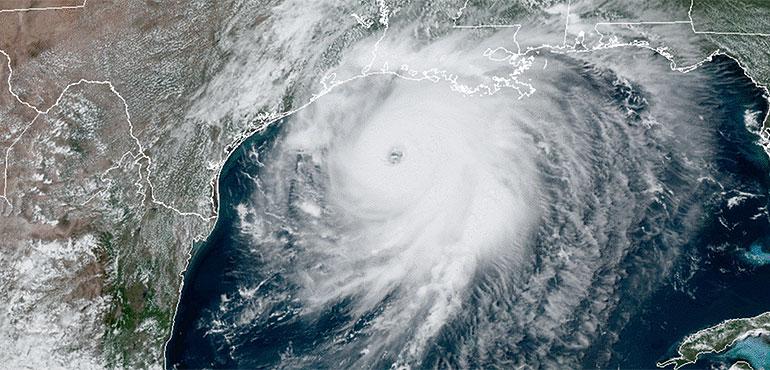 Hurricane Laura on August 26, 2020. (NOAA Satellite and Information Service)