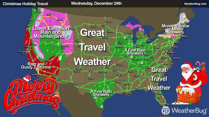 Travel Outlook for Tuesday, December 23