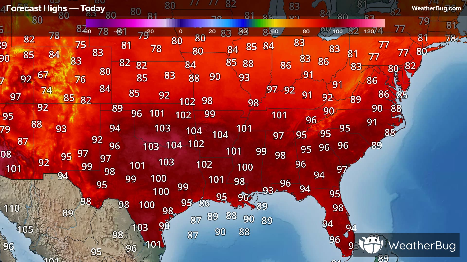 Today's High Temperature Outlook