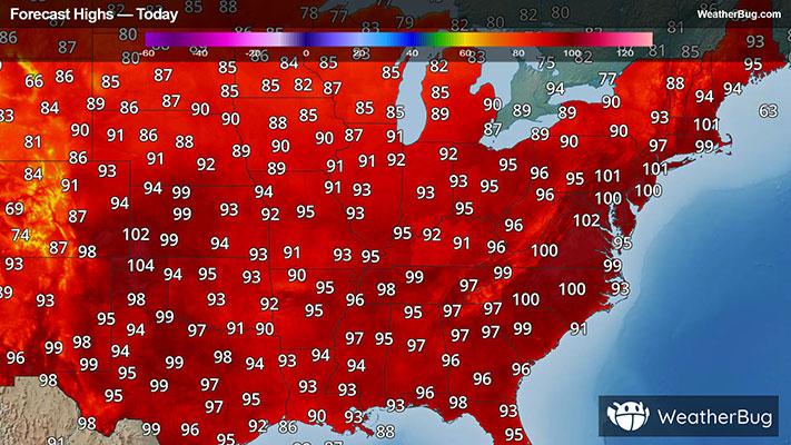 Today's High Temperatures