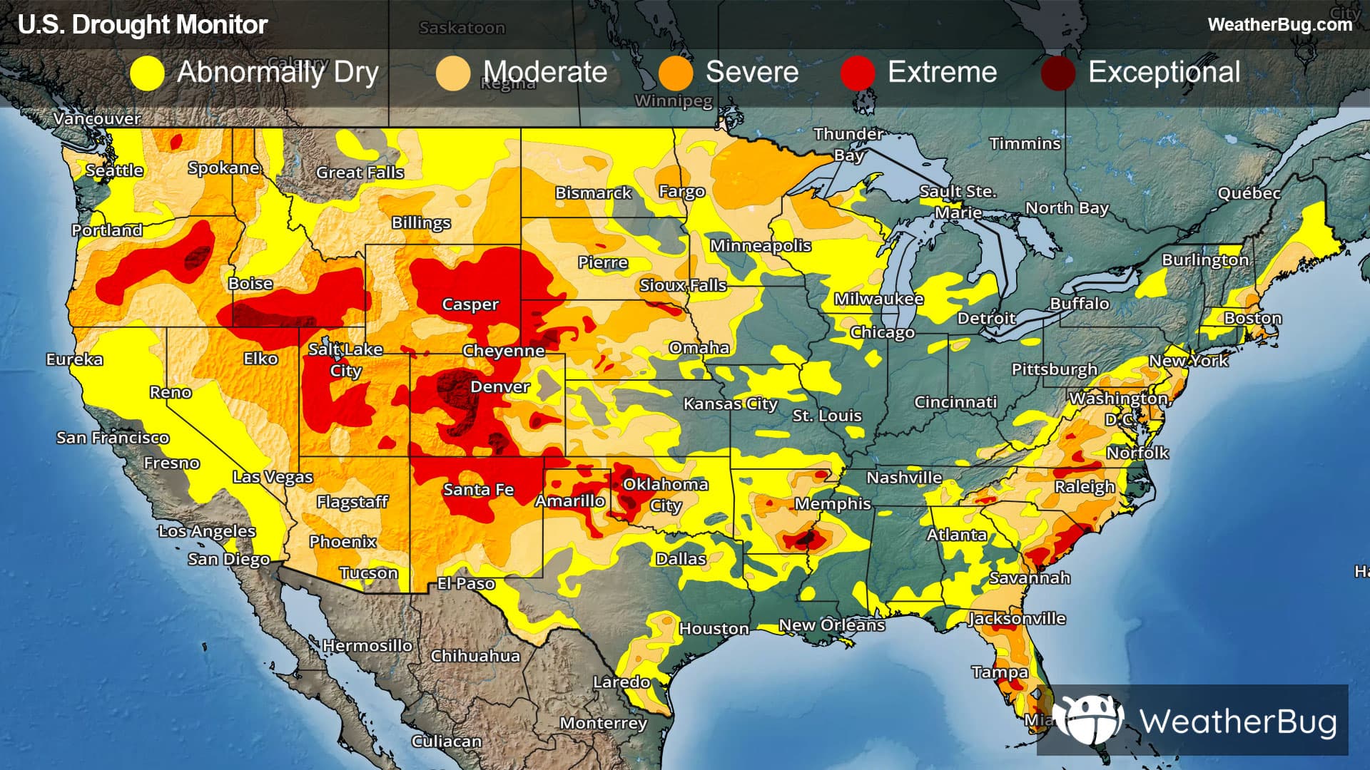 Drought Monitor for August 6, 2026