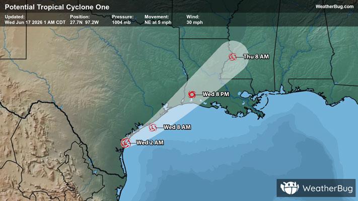 Potential Tropical Cyclone One Forecast