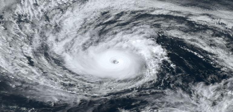 A satellite image of Hurricane Dora at peak intensity.