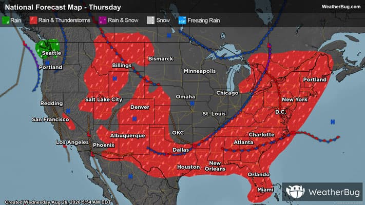 Thursday's Weather Outlook