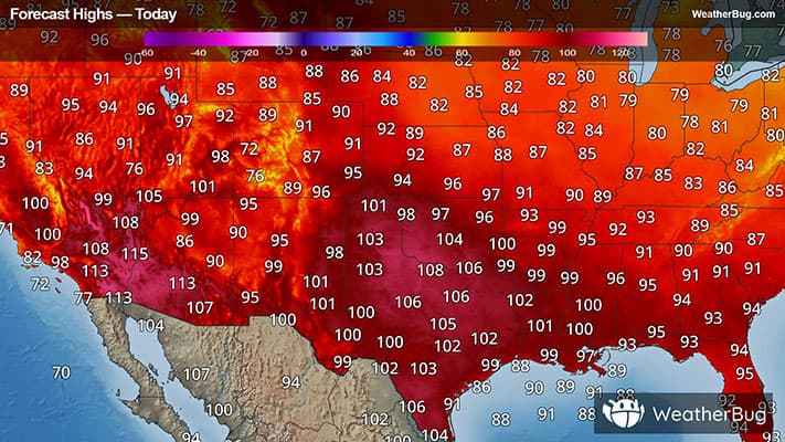Today's High Temperature Outlook