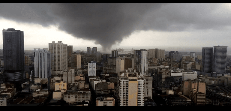 The tornado that tore through Manila.