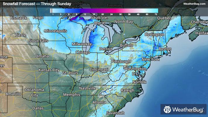 Snow Forecast through Sunday