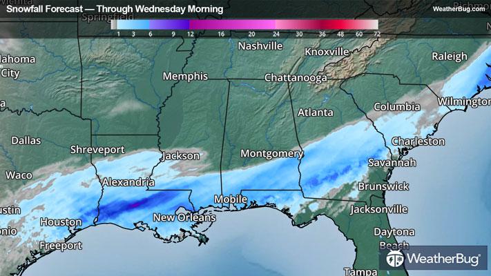 Snow through Wednesday morning