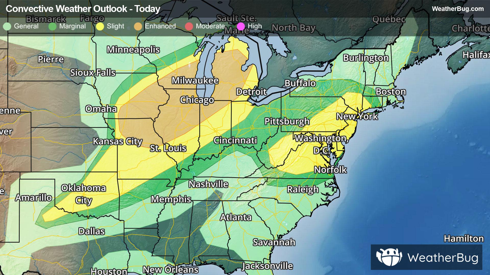 Today's severe weather outlook
