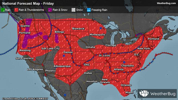 Friday's Weather Outlook