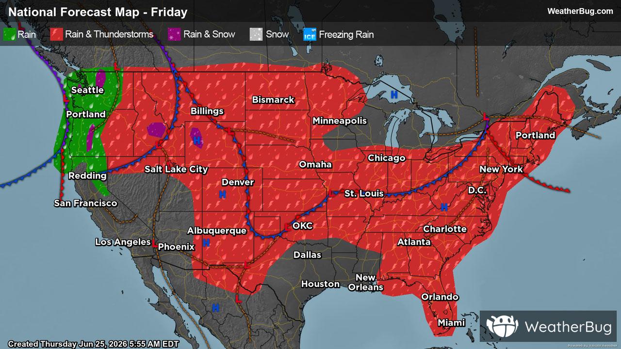 Friday's Weather Outlook
