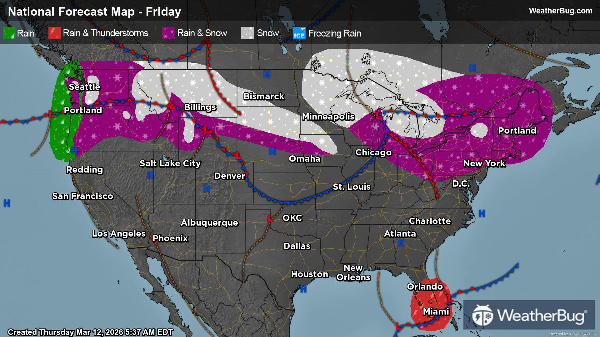 Friday's Weather Outlook