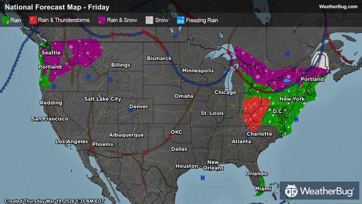 Friday's Weather Outlook