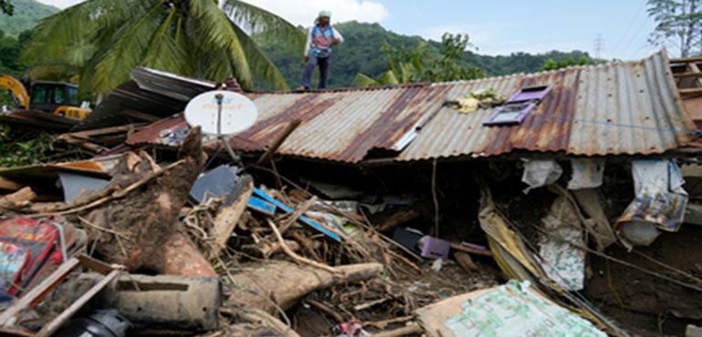 Damage from Trami in the Philippines