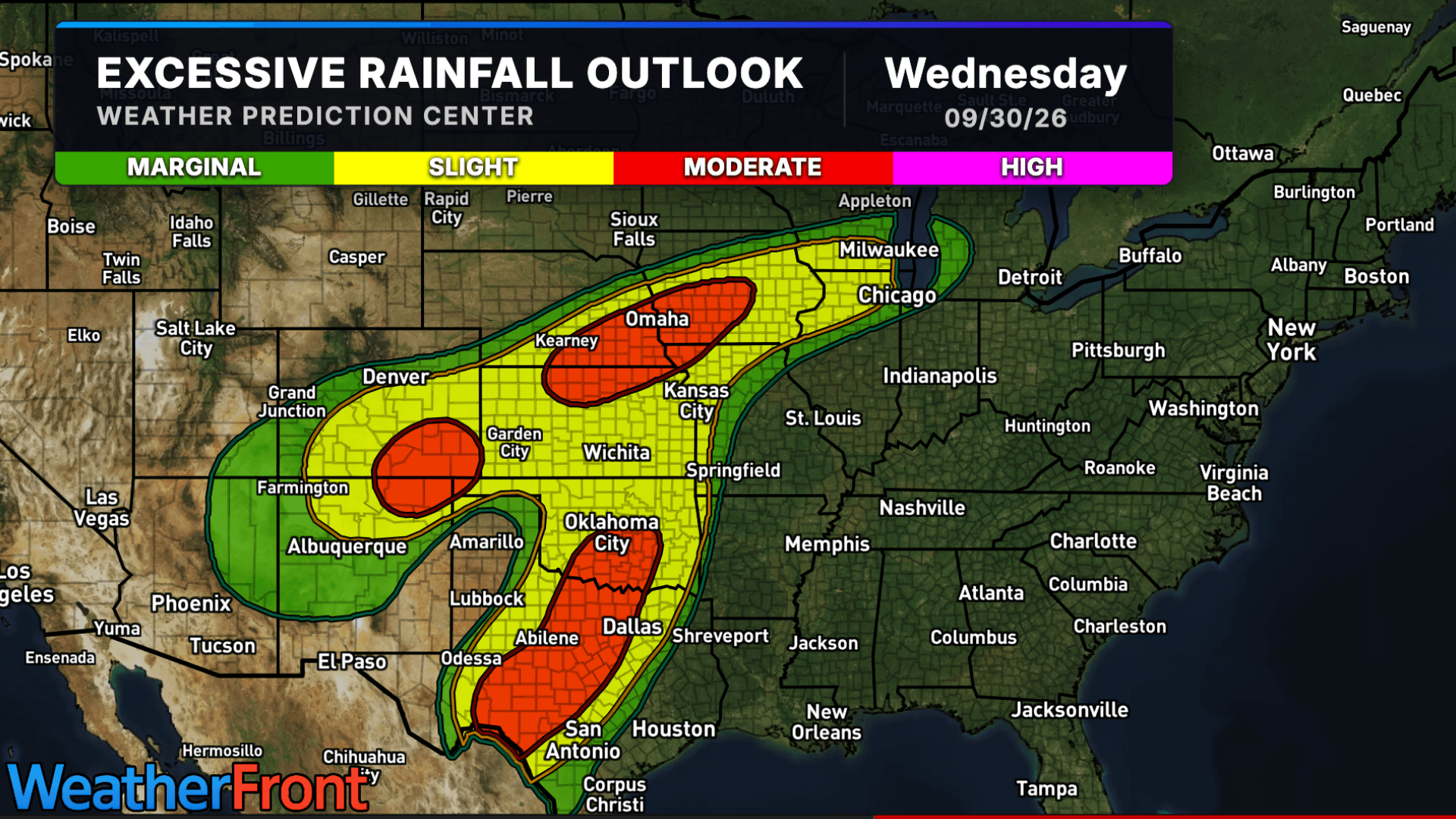 A widespread heavy rain event is taking shape across portions of the Southern and Central Plains into the Corn Belt, bringing an increasing risk of flash flooding through early Thursday.