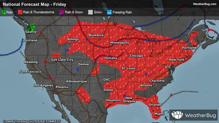 Friday's Weather Outlook
