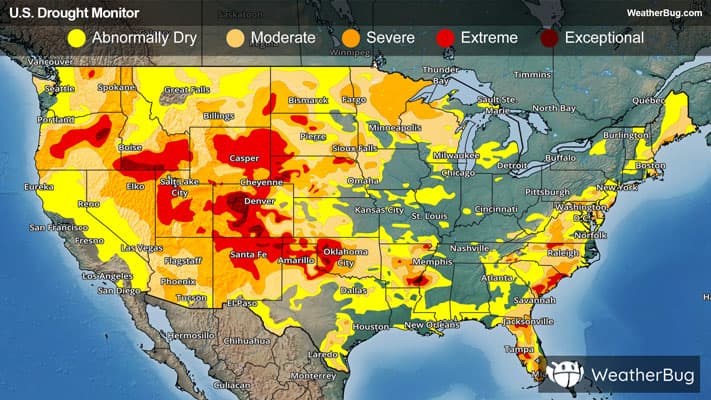 Drought Monitor for August 13, 2026