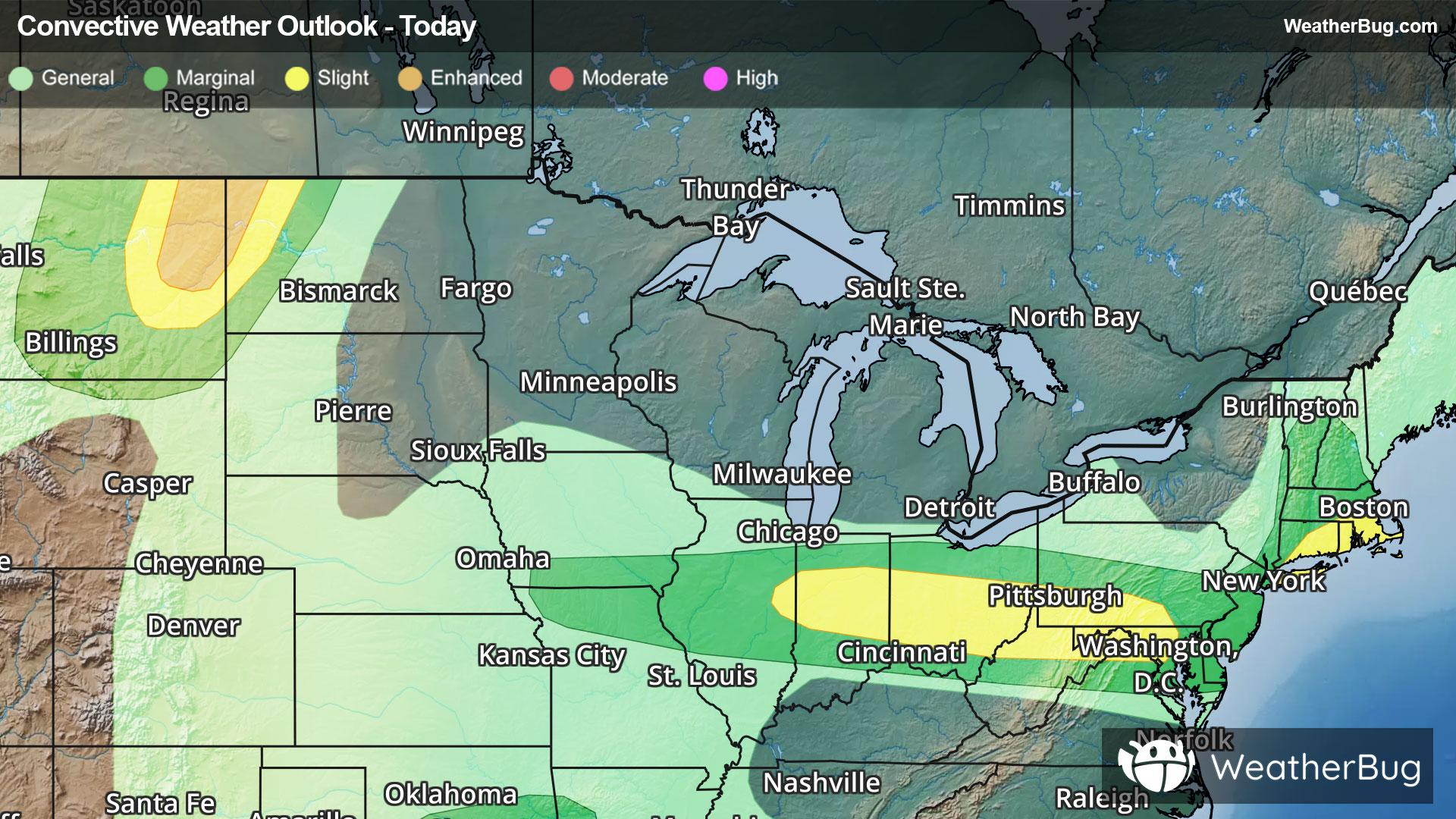 Today's Severe Thunderstorm Outlook