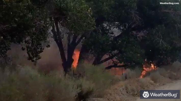 This footage was taken in Juniper Hills as well as nearby Valyermo, Calif., as the Bobcat fire rages.