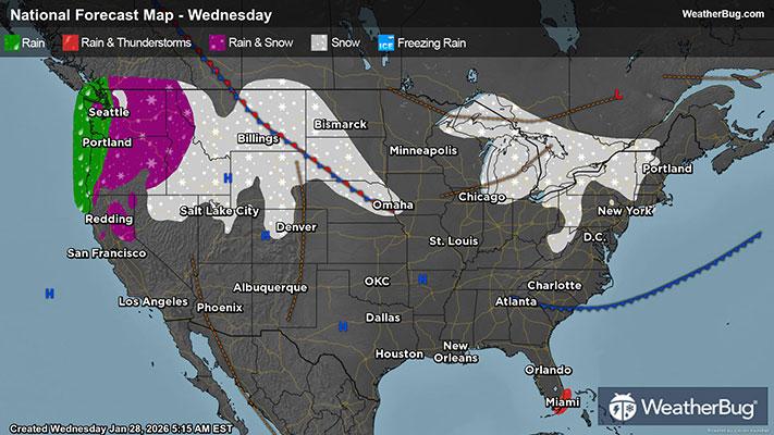 Wednesday's Weather Outlook