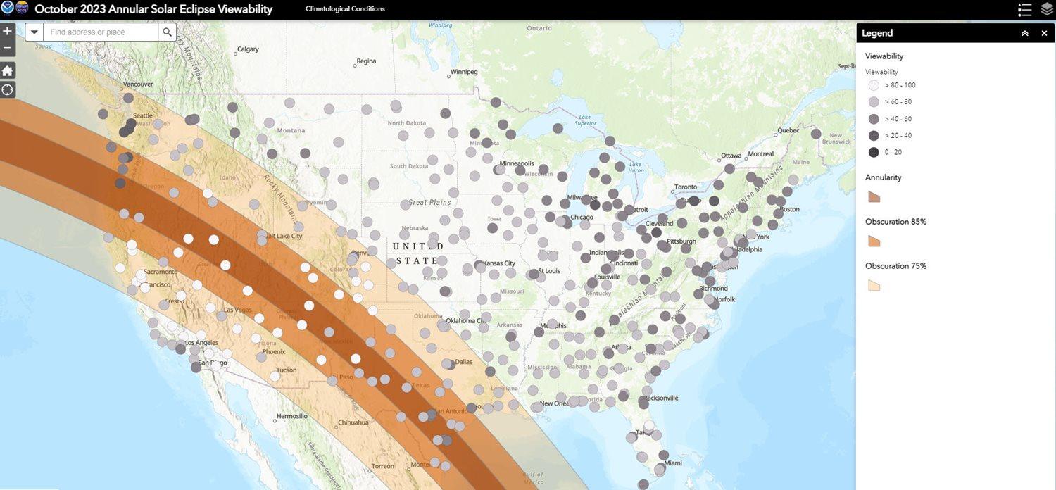 October 2023 Annular Solar Eclipse Viewability (North Carolina State University - NCSU)