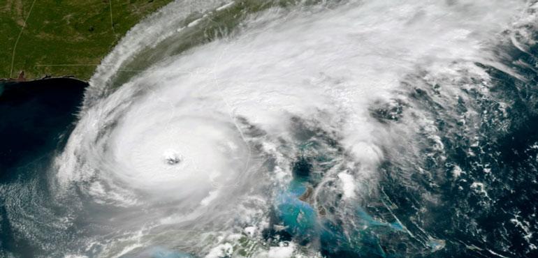 Hurricane Ian at peak intensity while approaching southeast Florida. (Courtesy of the Geostationary Operational Environmental Satellite Program via Wikimedia Commons)