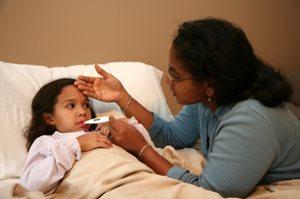 Always check temperatures when sick, because the body fights the flu