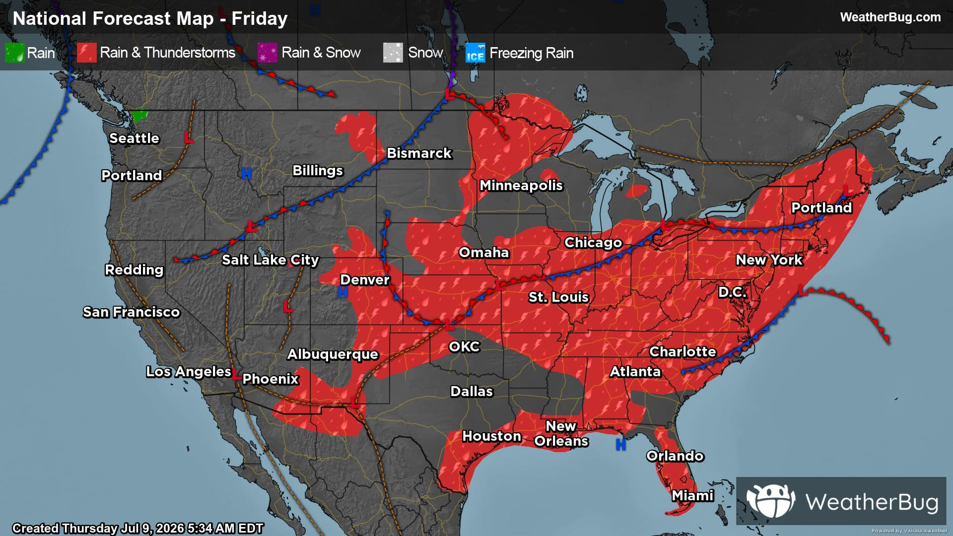 Friday's Weather Outlook