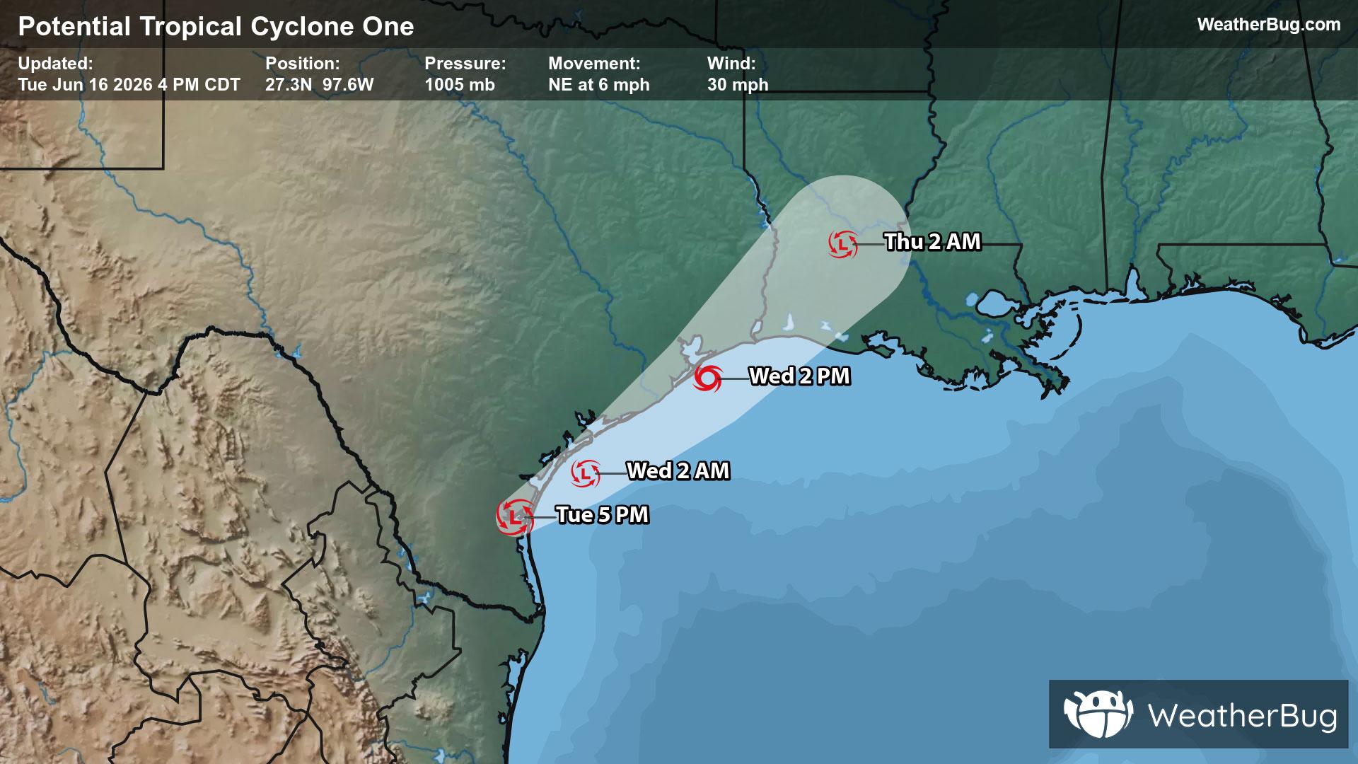 Potential Tropical Cyclone One Forecast