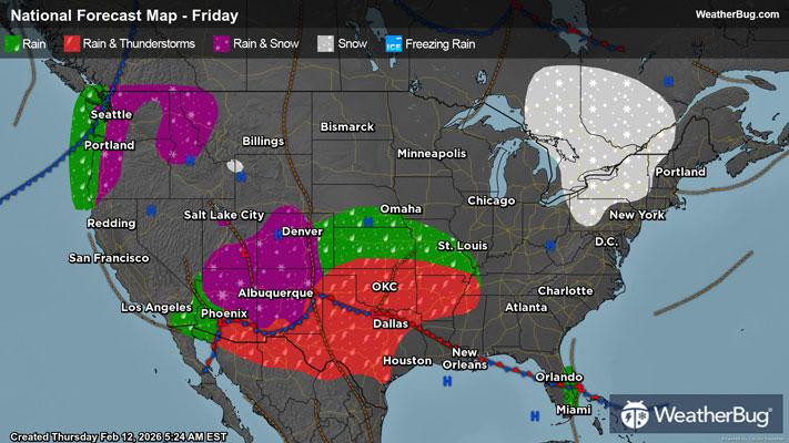 Friday's Weather Outlook