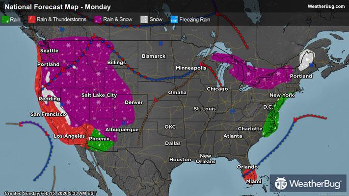 Sunday's Weather Outlook