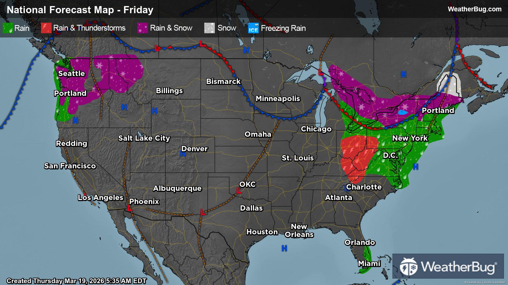 Friday's Weather Outlook
