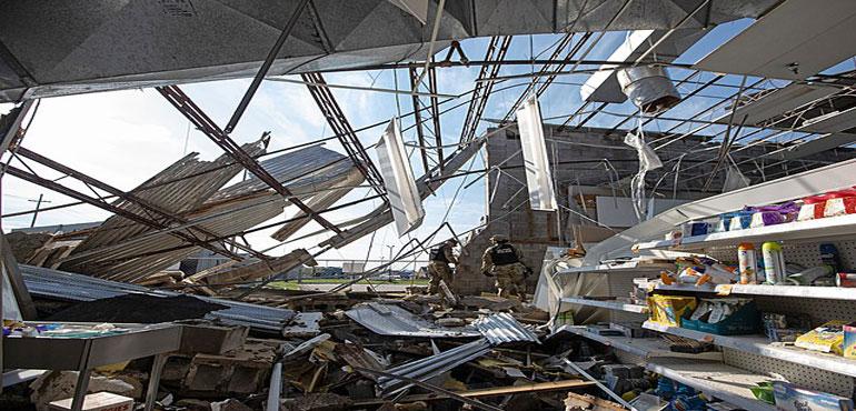 Story Image: A Walgreens in Larose, La., is heavily damaged by Hurricane Ida. (Wikimedia Commons via The National Guard)