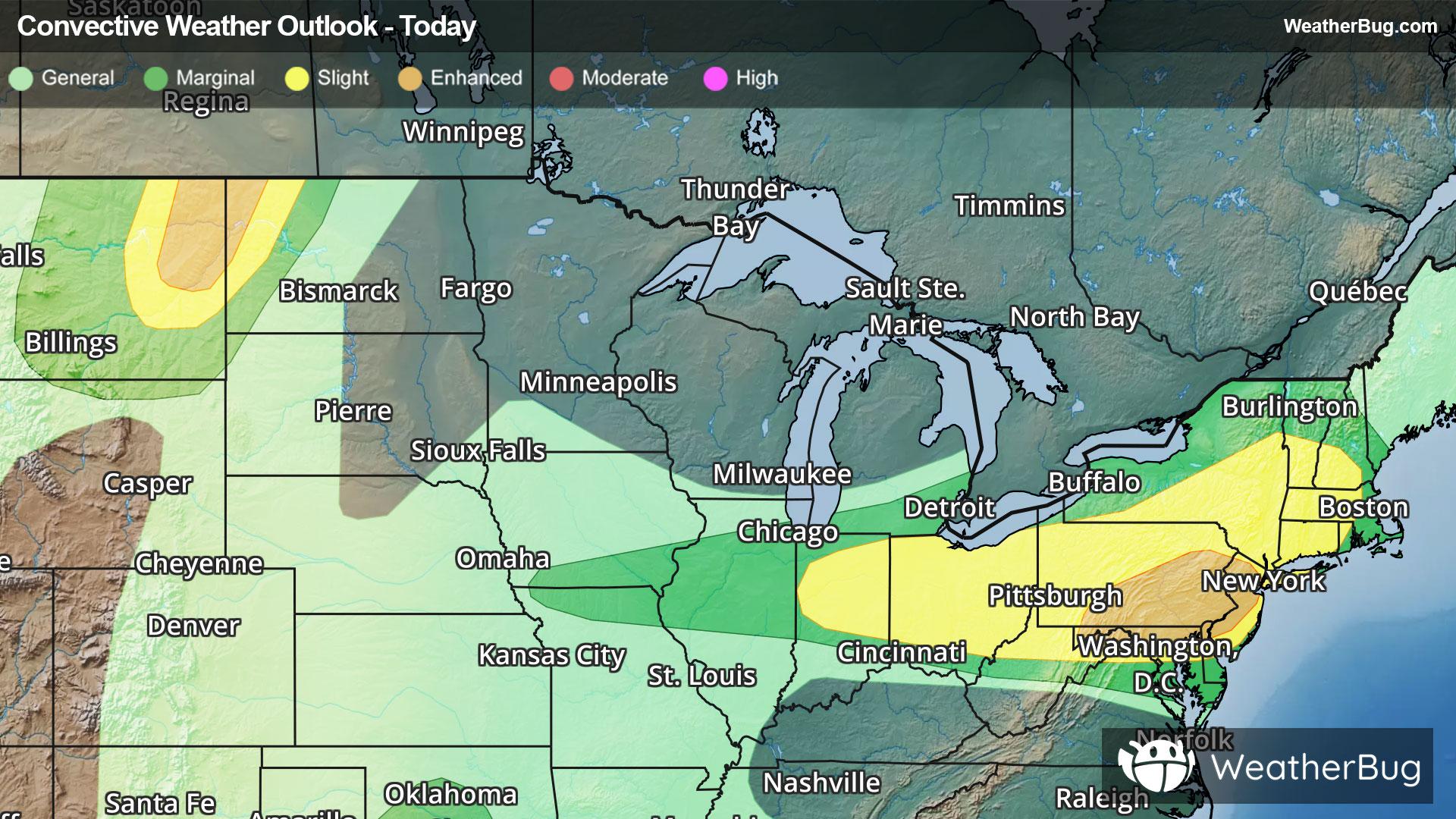 Today's Severe Thunderstorm Outlook