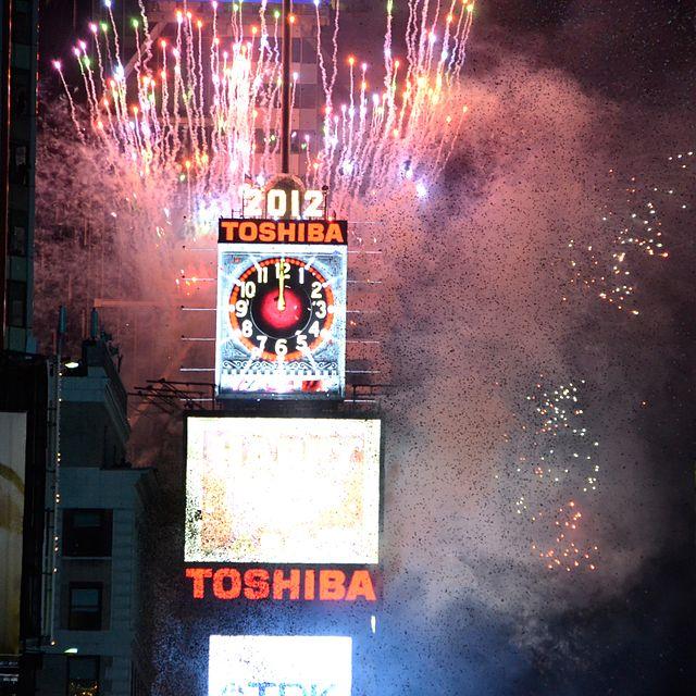 New Year Ball Drop Event for 2012 at Times Square on January 1, 2012. (Wikimedia Commons)