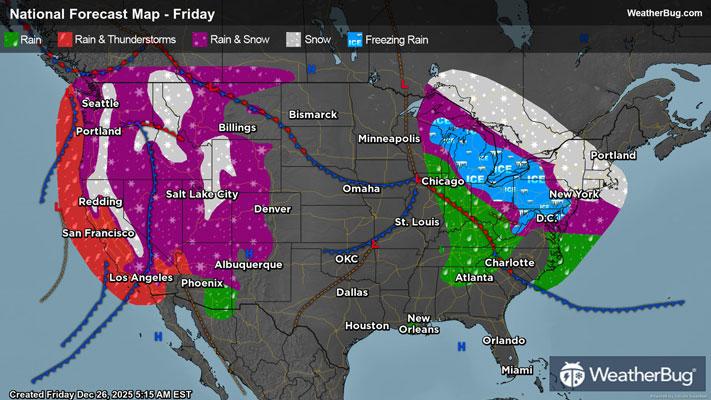 Friday's Weather Outlook