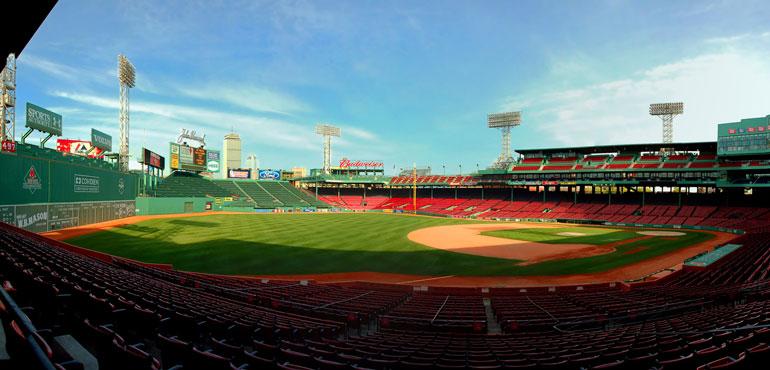 Fenway Park, home to the Boston Red Sox glistens in the afternoon sunshine (Israel Pabon/Shutterstock.com