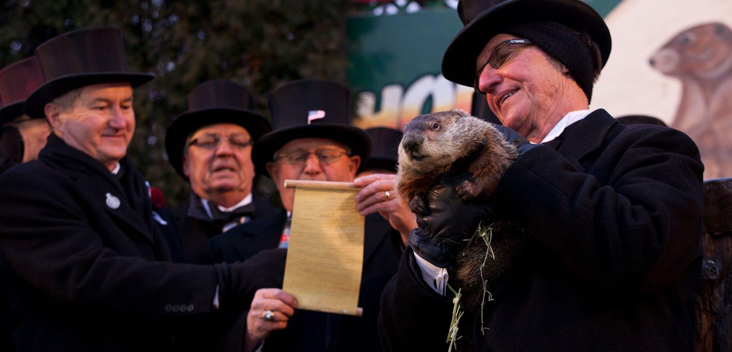 Groundhog Day from Gobbler's Knob in Punxsutawney, Pennsylvania. (Anthony Quintano, February 2, 2013)