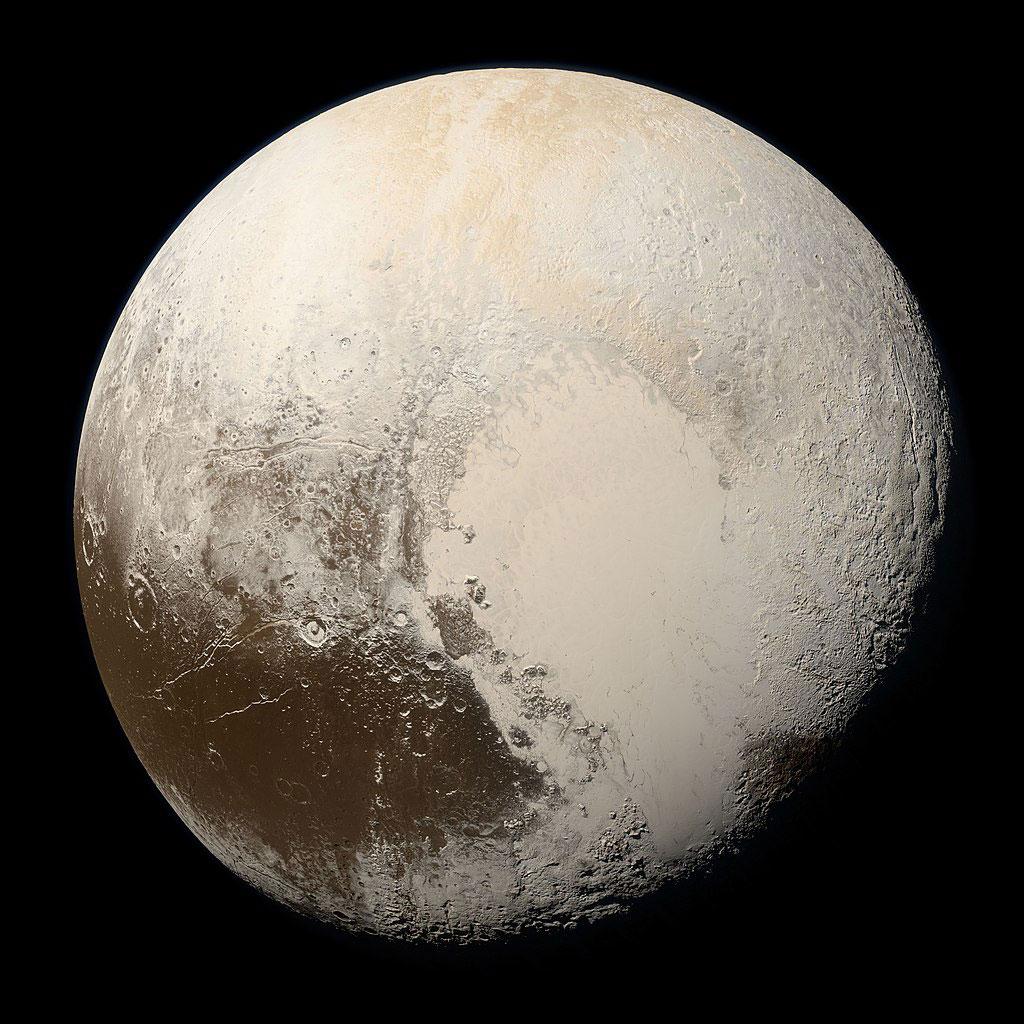 New Horizon's true color view of Pluto as it approached the planet on July 14, 2015. (NASA courtesy of Wikimedia Commons)