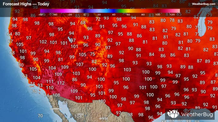 Today's High Temperatures