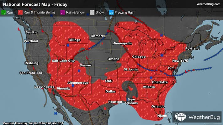 Friday's Weather Outlook
