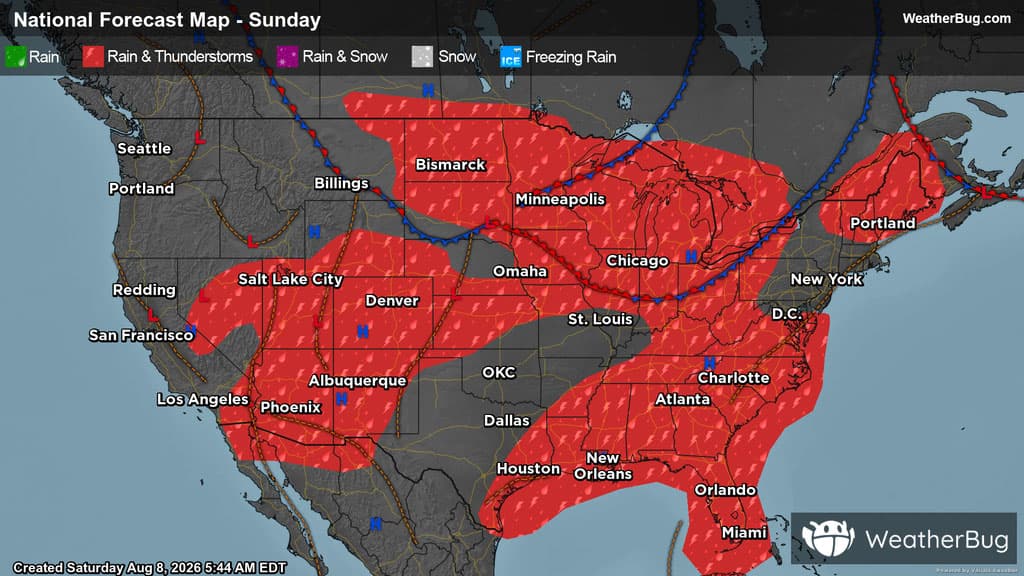 Sunday's Weather Outlook