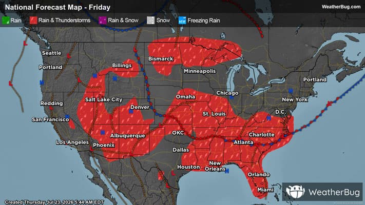 Friday's Weather Outlook