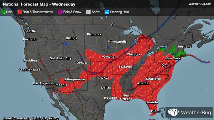 Wednesday's Weather Outlook