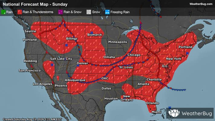 Sunday's Weather Outlook