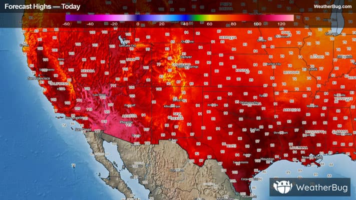 Today's High Temperatures