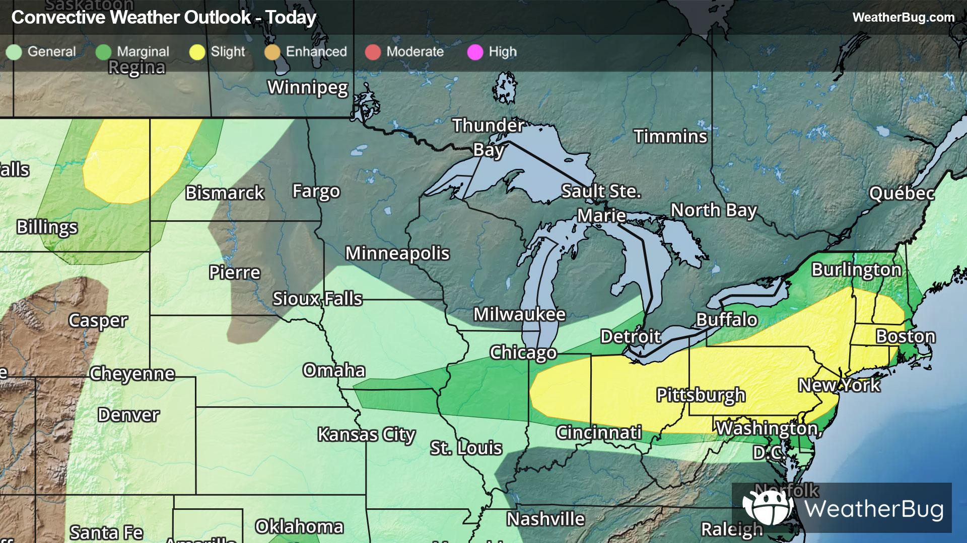 Today's Severe Thunderstorm Outlook