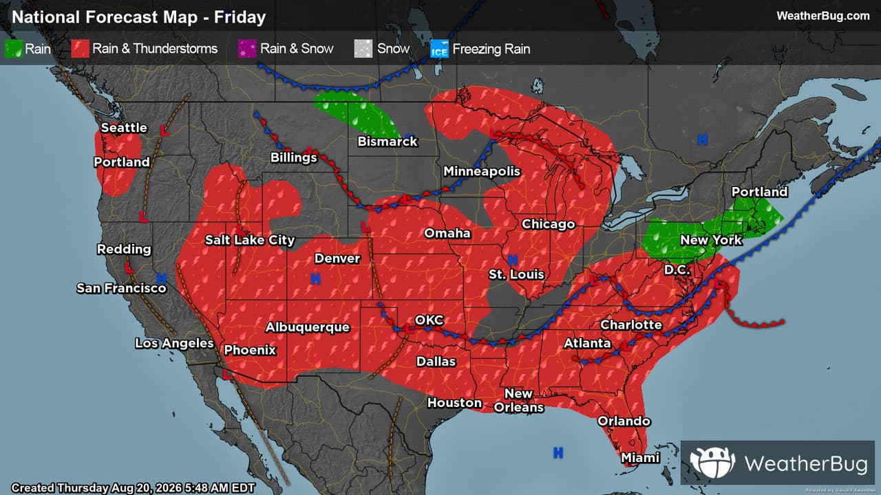 Friday's Weather Outlook